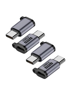 GNAFOTU Micro USB 2.0 to USB C Adapter (4 Pack), Micro USB Female to USB Type C Male Converter Connector Support Charge Data Sync for Galaxy Type-C Phones, Tablets and More (Grey)  - Image 1