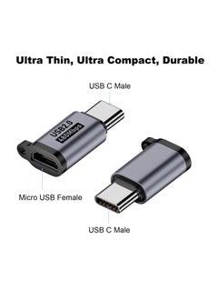 GNAFOTU Micro USB 2.0 to USB C Adapter (4 Pack), Micro USB Female to USB Type C Male Converter Connector Support Charge Data Sync for Galaxy Type-C Phones, Tablets and More (Grey)  - Image 4