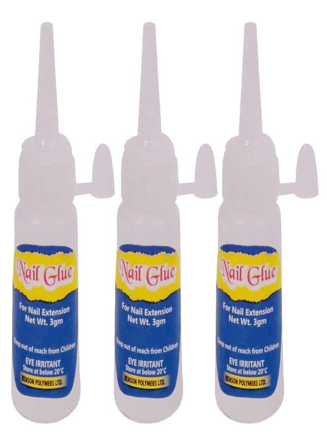 FStyler Nail Glue Super Strong Adhesive For Professional Nail Art Extension (Pack of 3) (White) - Image 2