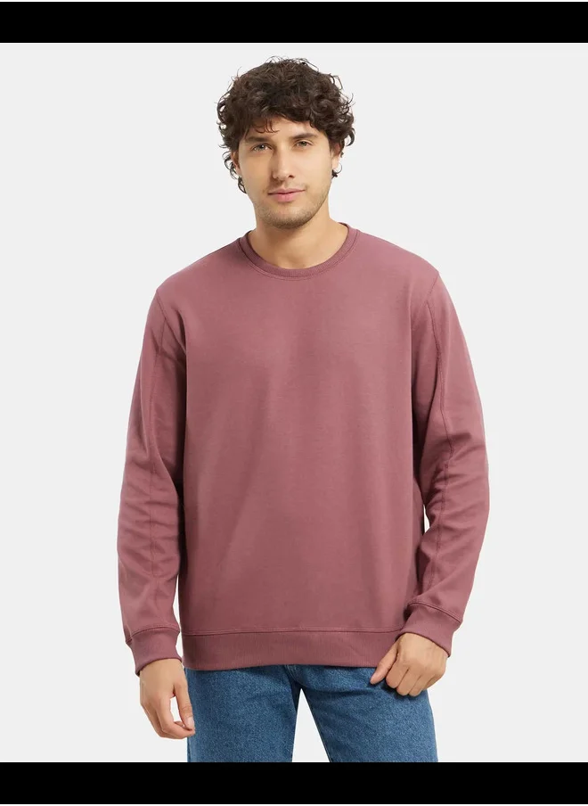 JOCKEY Jockey AM48 Men's Super Combed Cotton Rich Pique Sweatshirt with Ribbed Cuffs
