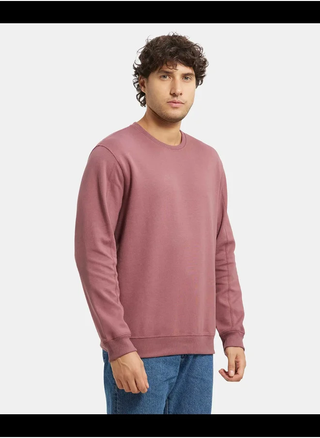 JOCKEY Jockey AM48 Men's Super Combed Cotton Rich Pique Sweatshirt with Ribbed Cuffs