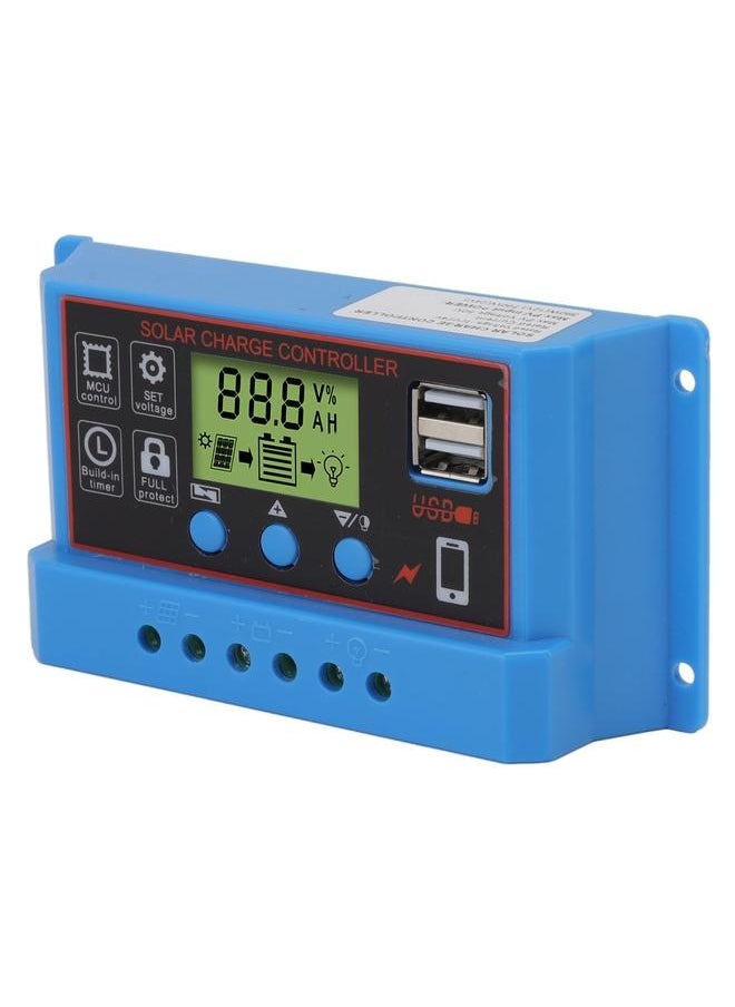 NIBEMINENT - 12V 24V Solar Charge Controlle LCD Display Solar Panel Controller for Billboard Warning Light 10A - Image 1