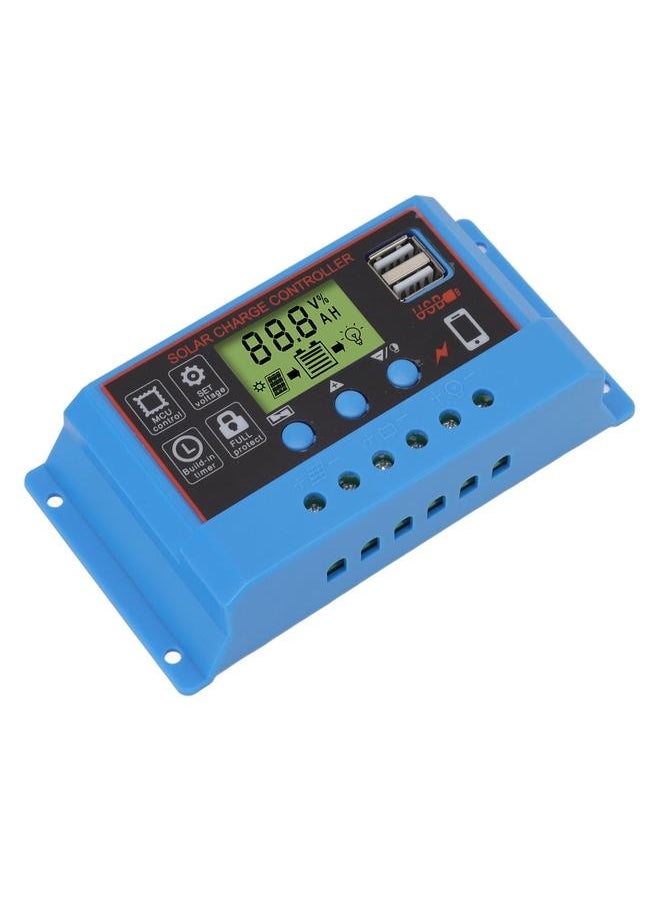 NIBEMINENT - 12V 24V Solar Charge Controlle LCD Display Solar Panel Controller for Billboard Warning Light 10A - Image 1