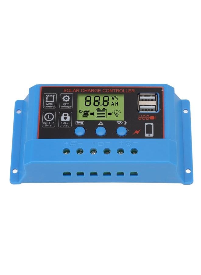 NIBEMINENT - 12V 24V Solar Charge Controlle LCD Display Solar Panel Controller for Billboard Warning Light 10A - Image 1