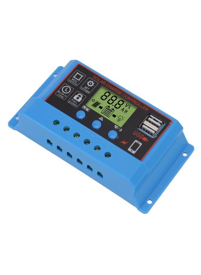 NIBEMINENT - 12V 24V Solar Charge Controlle LCD Display Solar Panel Controller for Billboard Warning Light 10A - Image 1