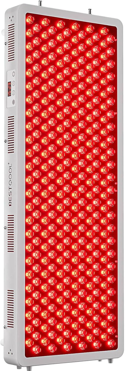 Bestqool Bestqool Red Light Therapy Device, 4 Wavelengths Full Body Near Infrared Light Therapy, Elite Grade Dual Chip 300 LEDs, High Power Panel for Pain Relief, Muscle, Skin, Energy. 500W. Modular Design.