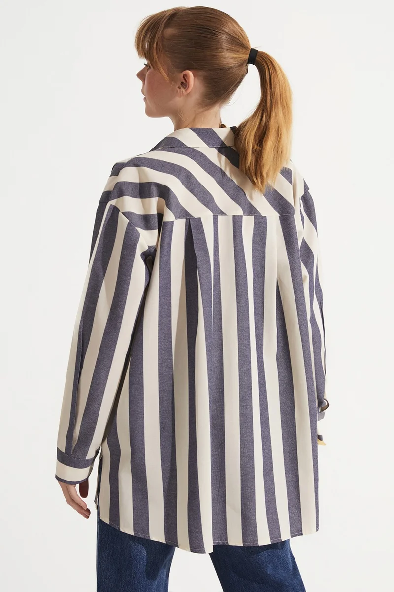 JUNE Bold Striped Shirt