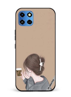 Protective Case Cover For Infinix Smart 6 HD Sipping Design Multicolour