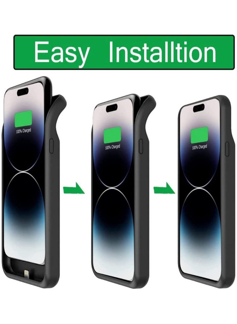 ELTRAZONE حافظة بطارية لهاتف iPhone 14 Pro Max، حافظة شحن محمولة قابلة لإعادة الشحن بسعة 4500 مللي أمبير في الساعة لهاتف iPhone 14 Pro Max (6.7 بوصة) مع حزمة بطارية ممتدة وحافظة شاحن واقية - Image 3