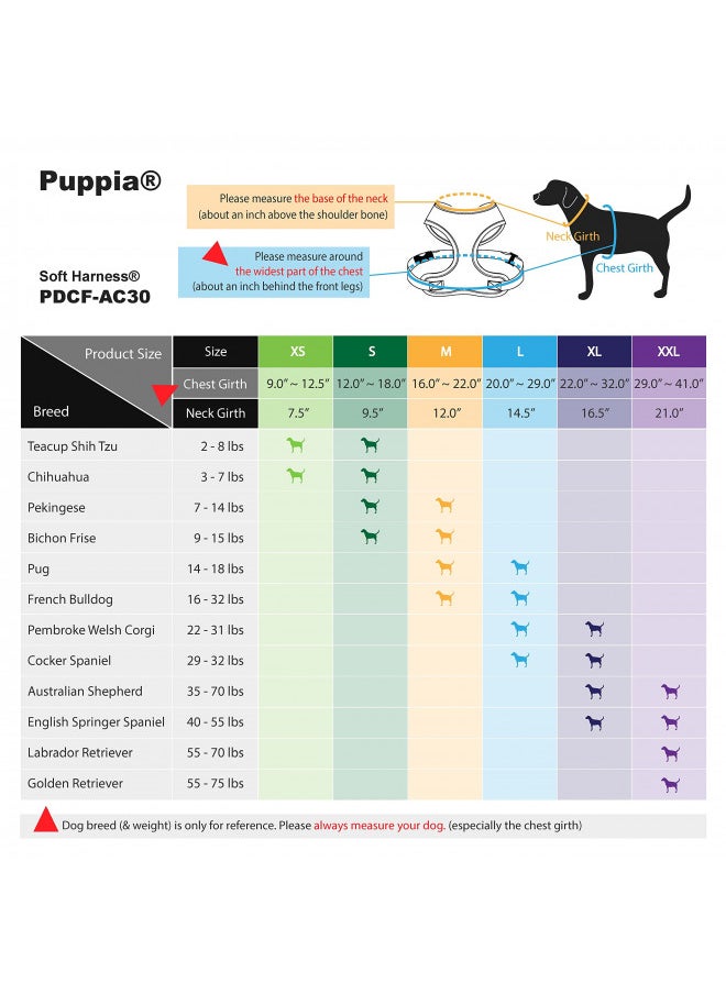PUPPIA Soft Dog Harness No Choke Over-The-Head Triple Layered Breathable Mesh Adjustable Chest Belt And Quick-Release Buckle, Black, Small  - Image 5
