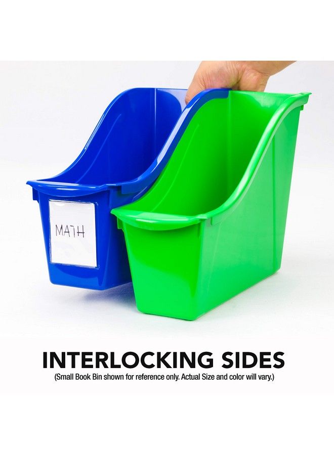 Storex Large Book Bin 14.3 X 5.3 X 7 Inches Red Case Of 6 (71116U06C) 14.3 X 5.3 X 7 Inches 6Pack - Image 5
