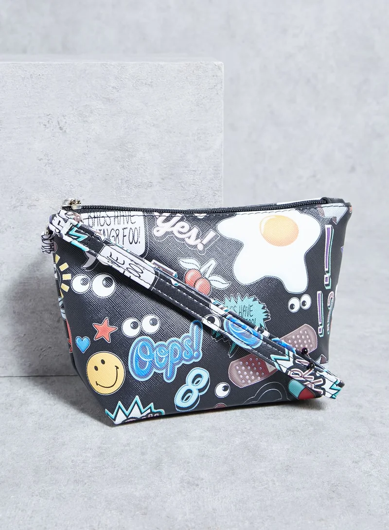 Ginger Embossed Cosmetic Pouch