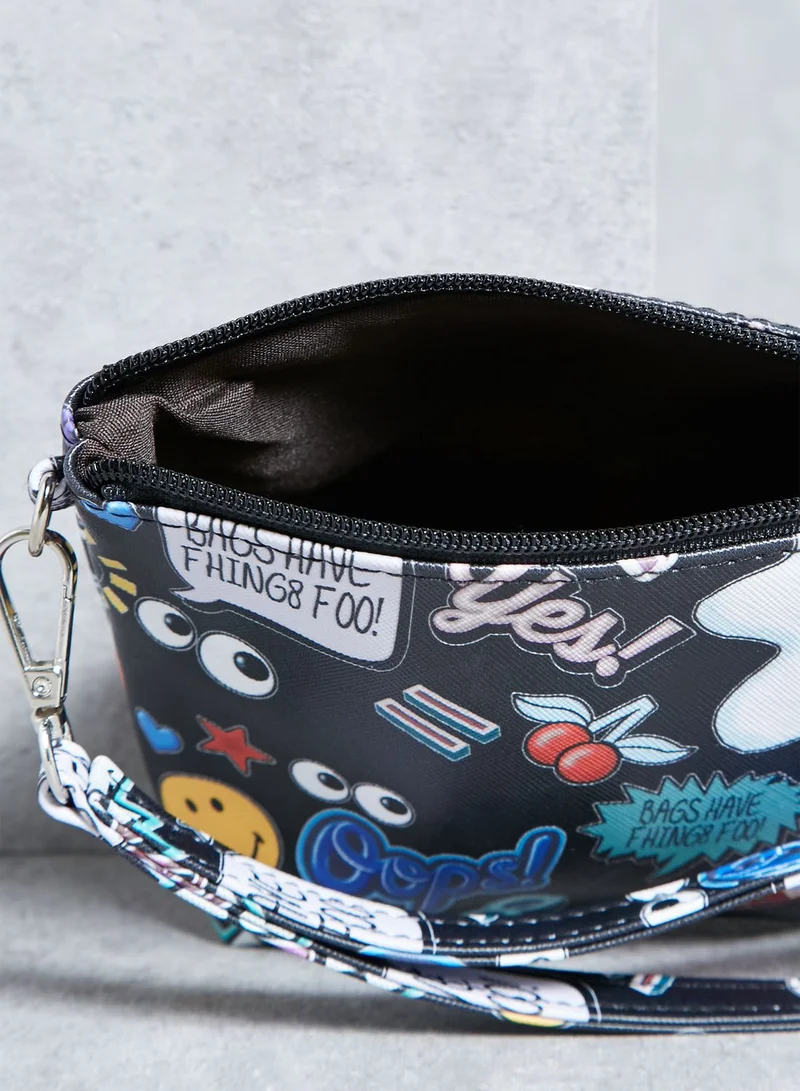 Ginger Embossed Cosmetic Pouch