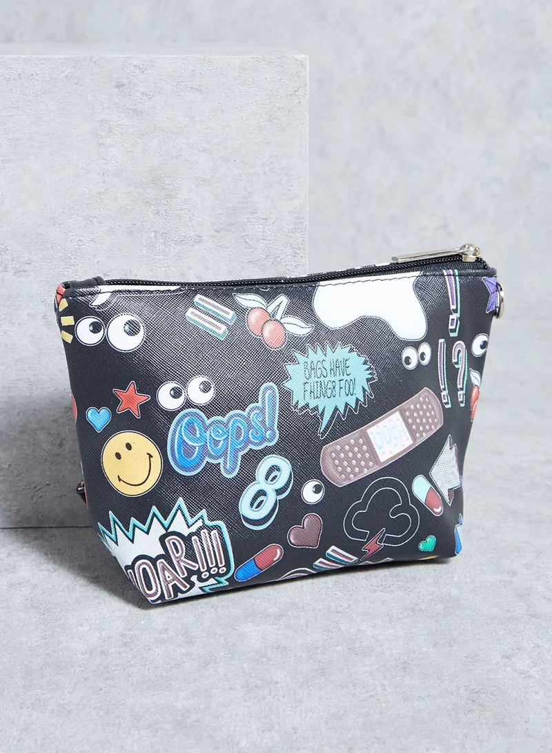 Ginger Embossed Cosmetic Pouch