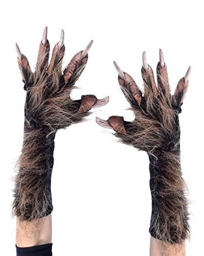 Zagone Studios Wolf Animal Brown Costume Gloves Claws - Image 5