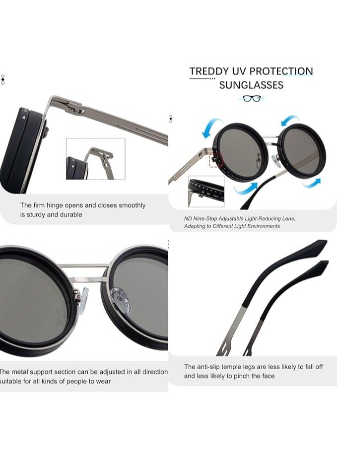 شوداي نظارات شمس خفيفة الوزن بعدسات مستقطبة دائرية قابلة للتعديل بـ9 مستويات تأقلم من شو داي، 1-9 تروس - Image 2