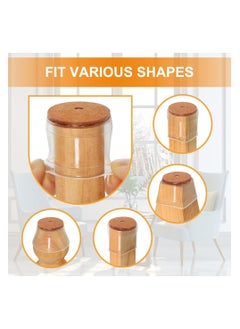 Bukela 24 Pack Chair Leg Floor Protectors, for Hardwood Floor Silicone Covers, Protect Wood Floor Tile Floor Scratches Felt Pads Furniture Leg Covers No Noise (Fit: 0.9" - 1.29")  - Image 2