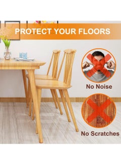 Bukela 24 Pack Chair Leg Floor Protectors, for Hardwood Floor Silicone Covers, Protect Wood Floor Tile Floor Scratches Felt Pads Furniture Leg Covers No Noise (Fit: 0.9" - 1.29")  - Image 3