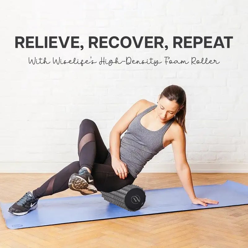 WISELIFE Eco-Friendly Spikes Foam Roller | Premium Eva Foam | Light Weight & Travel-Friendly Foam Roller for Relieve Muscle Tightness, Soreness & Inflammation (Silver) - Image 5