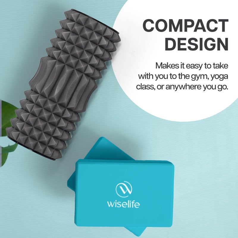 WISELIFE Eco-Friendly Spikes Foam Roller | Premium Eva Foam | Light Weight & Travel-Friendly Foam Roller for Relieve Muscle Tightness, Soreness & Inflammation (Silver) - Image 4