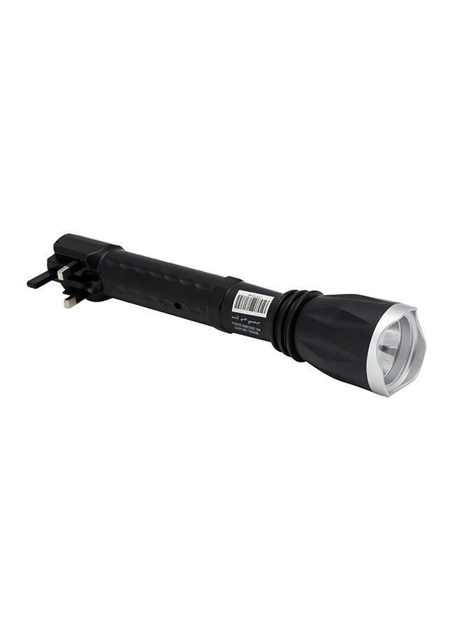GEEPAS Rechargeable LED Flashlight with Hyper Bright 1W Hi-Power LED Light, Built-in 400mAh Lead Acid Battery, Black 5.5x31cm - Image 3