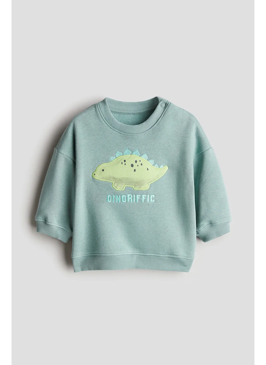 اتش اند ام Motif-Detail Sweatshirt