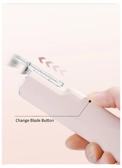 Generic Ultrasonic Shaver With 2 Refill Blades, Instant Skin Texture Improvement, Fine Lines & Wrinkle Reduction,  Skin Brightening and Smoothing Device (Pink)  - Image 4