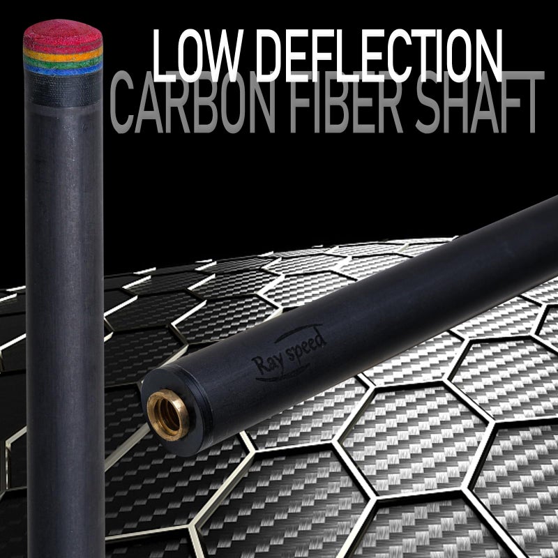 Ray speed Carbon Fiber Pool Cue Stick 12.5mm Rainbow Tip Low Deflection Pool Stick with Uni-loc Pin Joint and Extension Pool Stick-20 oz - Image 5