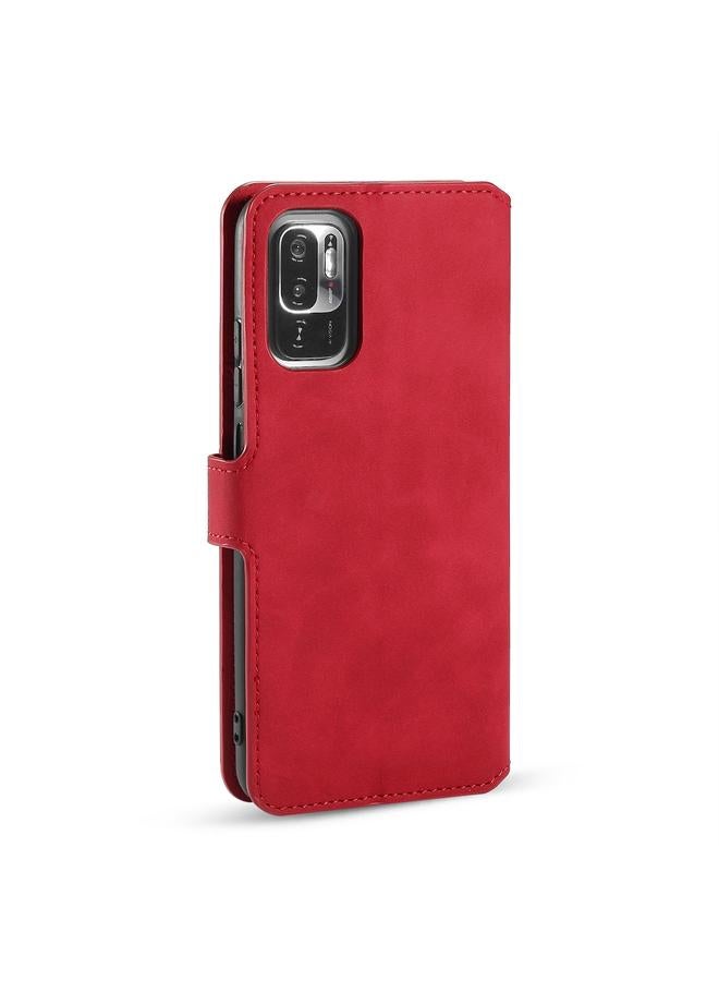 Dg Ming Case For Xiaomi Redmi Note 10 5G Retro Oil Side Horizontal Flip Leather Case with Holder & Card Slots & Wallet - Image 3