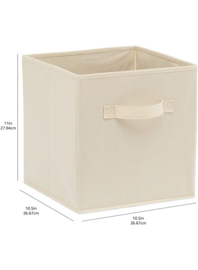 Storage Bins, Foldable Fabric Storage Cubes And Cloth Storage Organizer Drawer For Closet And Toys Storage,4 Pack Beige  - Image 2