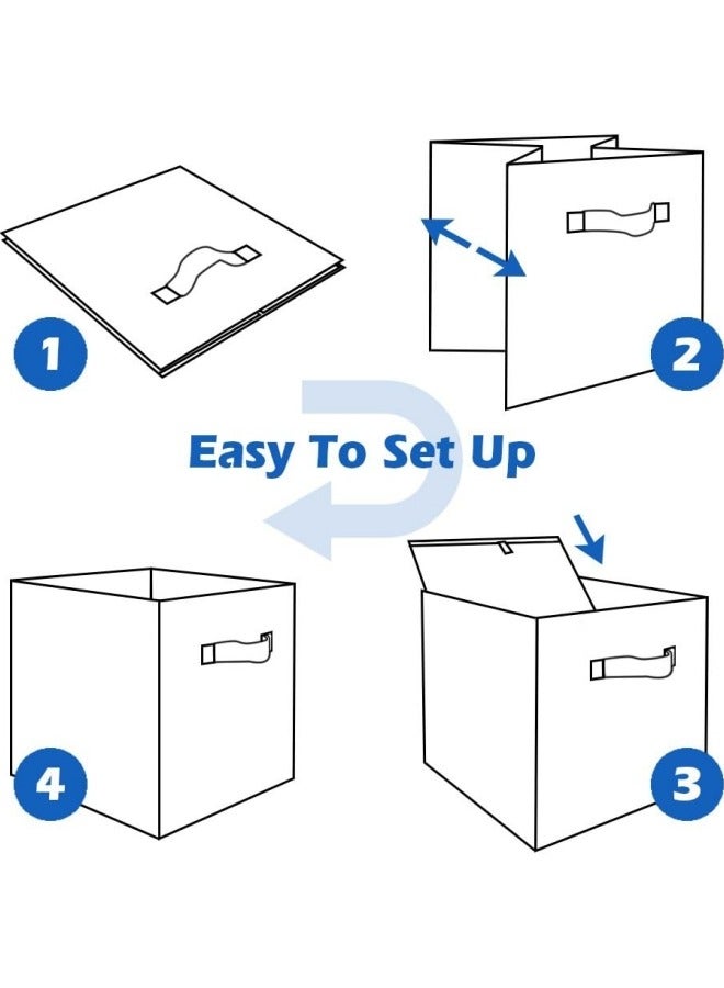 Storage Bins, Foldable Fabric Storage Cubes And Cloth Storage Organizer Drawer For Closet And Toys Storage,4 Pack Beige  - Image 3