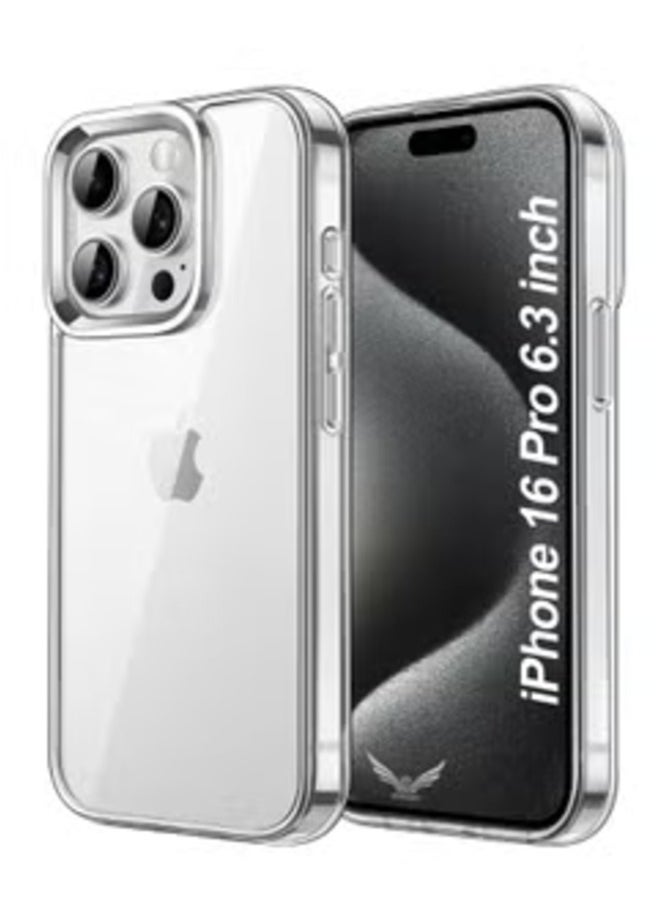 Raxoom iPhone 16 Pro 6.3 inch Slim Crystal Clear TPU Case – Shockproof, Anti-Scratch Protective Cover - Image 1