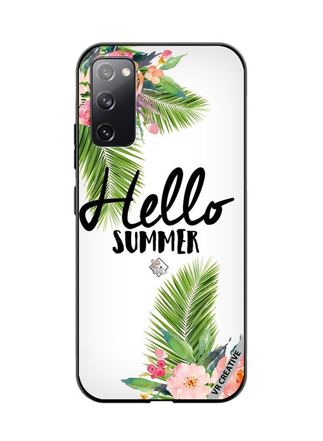 VR CREATIVE Protective Case Cover For Samsung Galaxy S20 FE 5G Hello Summer Design Multicolour - Image 1