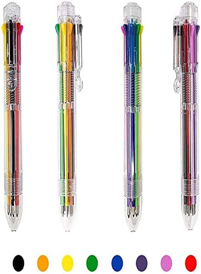 ArtBee 8 in 1 Retractable Ballpoint Pens, 8 Vivid Colors in Every Pen, Best for Smooth Writing (2) - Image 3