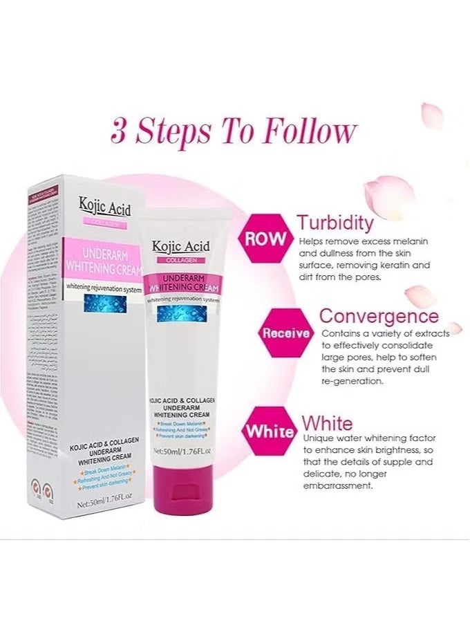 Kojic Acid Skin Lightening Cream, Underarm Cream, Intimate Area Dark Spot Remover, for Body, Underarms, Armpit, Knees, Legs and Inner Thigh Cream for Acanthosis Nigricans, Non-Greasy - Image 5