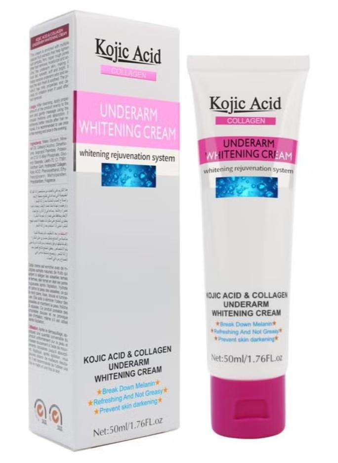 Kojic Acid Skin Lightening Cream, Underarm Cream, Intimate Area Dark Spot Remover, for Body, Underarms, Armpit, Knees, Legs and Inner Thigh Cream for Acanthosis Nigricans, Non-Greasy - Image 1