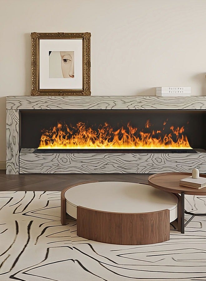 3D intelligent atomization fireplace, home decoration wall mounted stove, electronic steam humidifier simulation flame embedded - Image 2