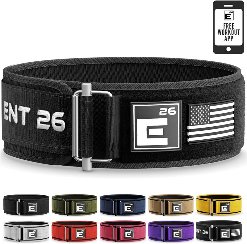 Element 26 Self-Locking Weight Lifting Belt - Premium Weightlifting Belt for Serious Functional Fitness, Power Lifting, and Olympic Lifting Athletes - Training Belts for Men and Women (Medium, Black Custom - Image 1