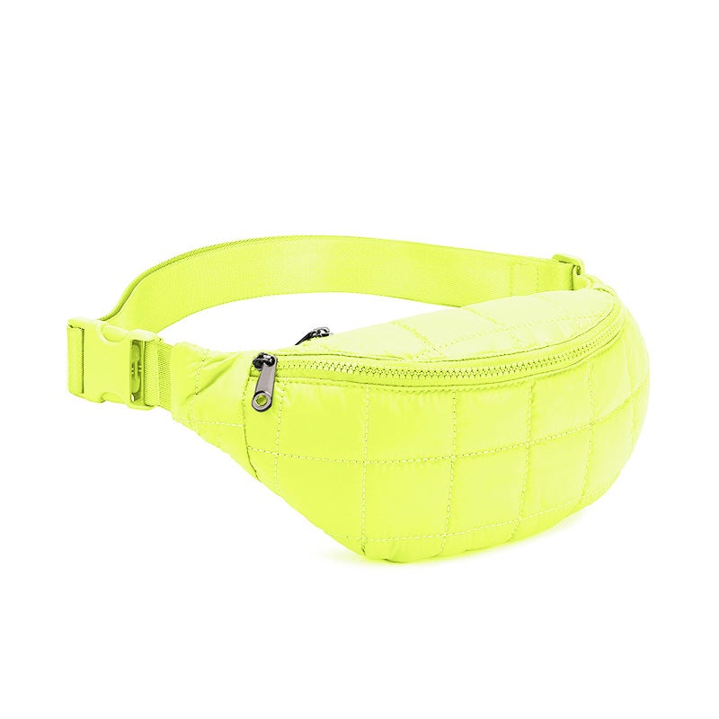 Waist Bag 2025 New Autumn and Winter down Bag Quilted Chest Bag Waist Bag Versatile Casual Crossbody Bag Pure Color Waist Bag - Image 1