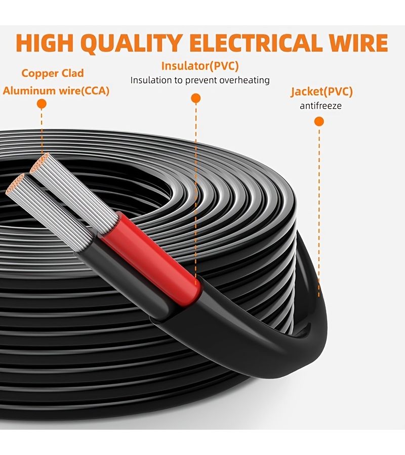 2 Conductor 18 Gauge 30Ft PVC CCA Extension Cord For 12V 24V Projects - Image 2