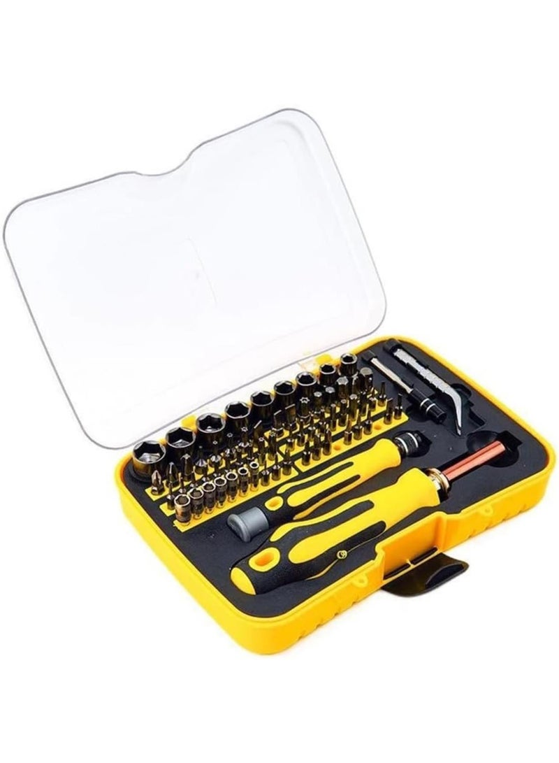 GGOOT Tools Socket Screwdriver Set,70 In 1 Screw Driver,Hex Tweezers Repair Tool,Portable Hardware Tools - Image 1