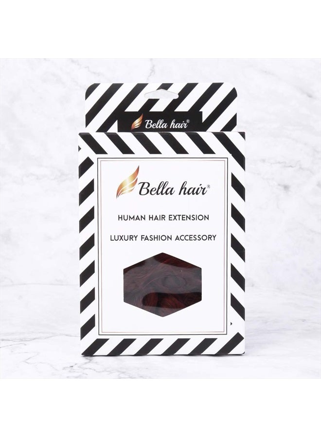 Bella Hair 100% Human Hair Scrunchies Messy Bun Hair Piece for Women Wavy Curly Up-Do Chignon Extensions (#99J Red Wine/#118 Burgundy) - Image 3