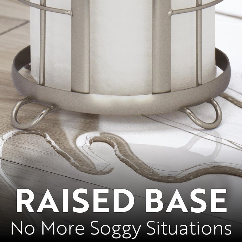 Brookstone , Nickel Toilet Paper Holder, Freestanding Bathroom Tissue Organizer, Minimalistic Storage Solution, Modern & Stylish Design [Holds MEGA Rolls] - Image 3