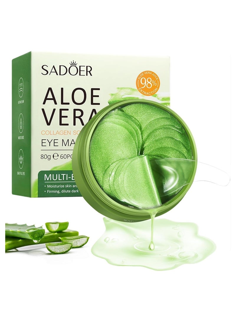 سادور 60 PCS قناع العين ، بقع العين للعيون المنتفخة والدوائر المظلمة ، للحد من الانتفاخ والخطوط الدقيقة والتجاعيد مع مستخلصات طبيعية نقية (اللوحة) - Image 1