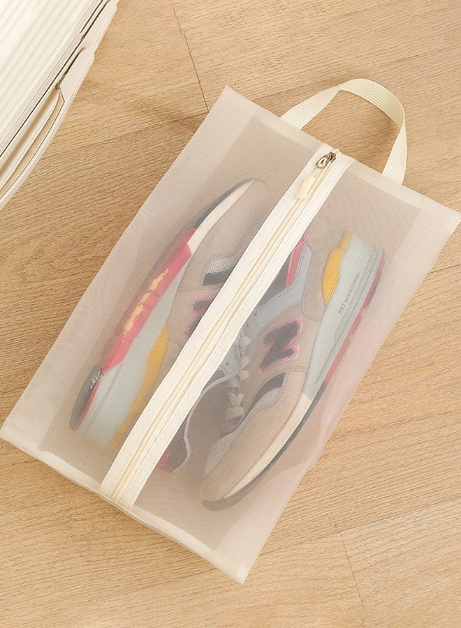 Monda Dustproof Travel Shoe Bag, Breathable and Mildew Resistant, Large Capacity, Reusable, Zippered Handle Design, Portable Travel Storage, Suitable for Men's and Women's Shoes, Available in Black, White and Gray. - Image 4