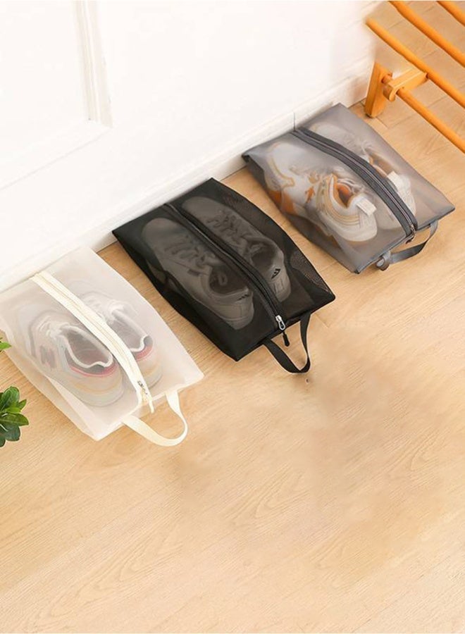 Monda Dustproof Travel Shoe Bag, Breathable and Mildew Resistant, Large Capacity, Reusable, Zippered Handle Design, Portable Travel Storage, Suitable for Men's and Women's Shoes, Available in Black, White and Gray. - Image 2