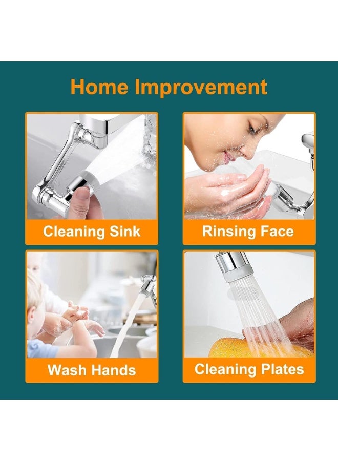 Universal 1080 Degree Rotation Faucet Splash Filter Kitchen Tap Extend Adapter Faucets - Image 5