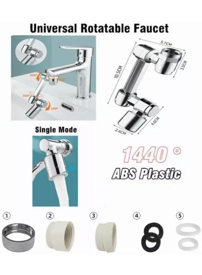 Universal 1080 Degree Rotation Faucet Splash Filter Kitchen Tap Extend Adapter Faucets - Image 3