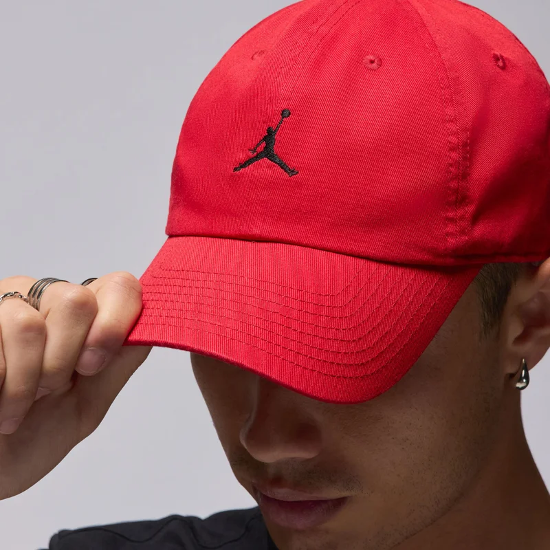 Jordan Red Club Unstructured Curved-Bill Cap  | Best Price UAE