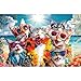 MINIWAN Cat 500Piece Jigsaw Puzzle for Adults Fun Beach Party Scene with Sunglasses Leis Unique Home Decor Gift Idea 23x15 Inch - Image 4